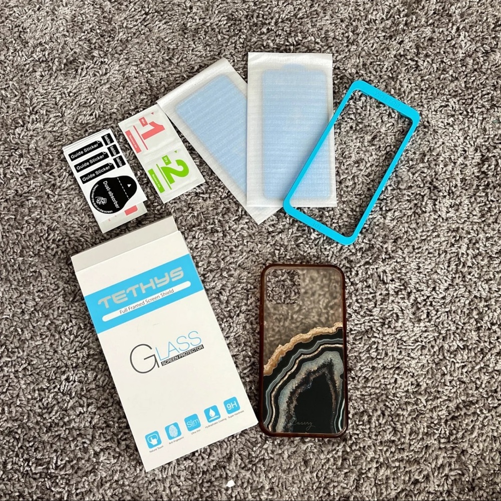 iPhone 11 Pro case and glass protector